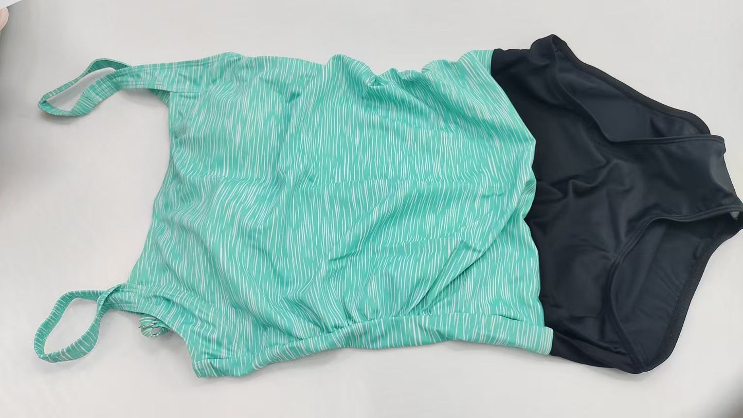 Femme svømme tankini sæt med justerbare stropper og højskåret bukser Stilla