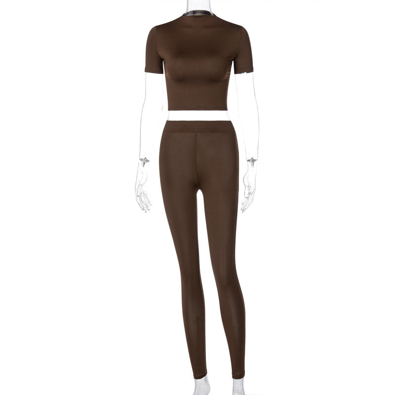 Dame Sporty Sæt med tætsiddende overdel og lange leggings Stilla