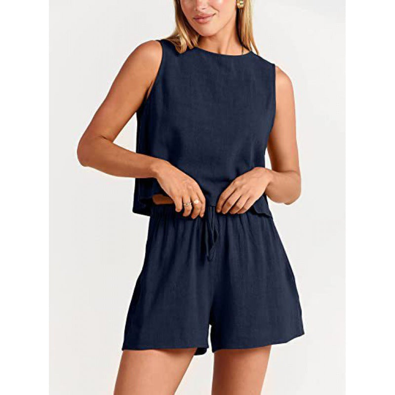 Dame afslappet jumpsuit med løst snit i overdelen og elastisk talje Stilla