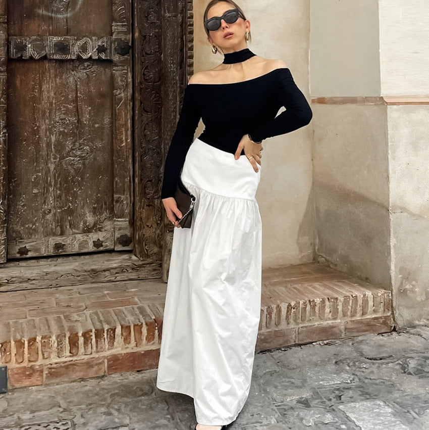Dame Maxi Nederdel med elegant taljesnit og svungent design Stilla