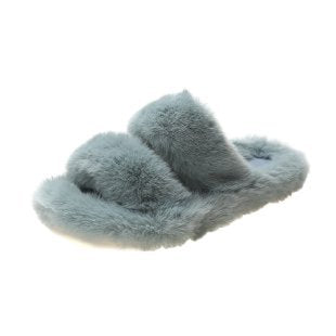 Dame plysch pantofler med elegant krydsrem design Stilla