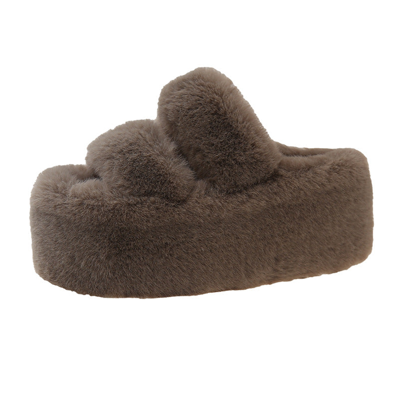Femme Cozy Kunstpels Hjemmesko Slides Stilla