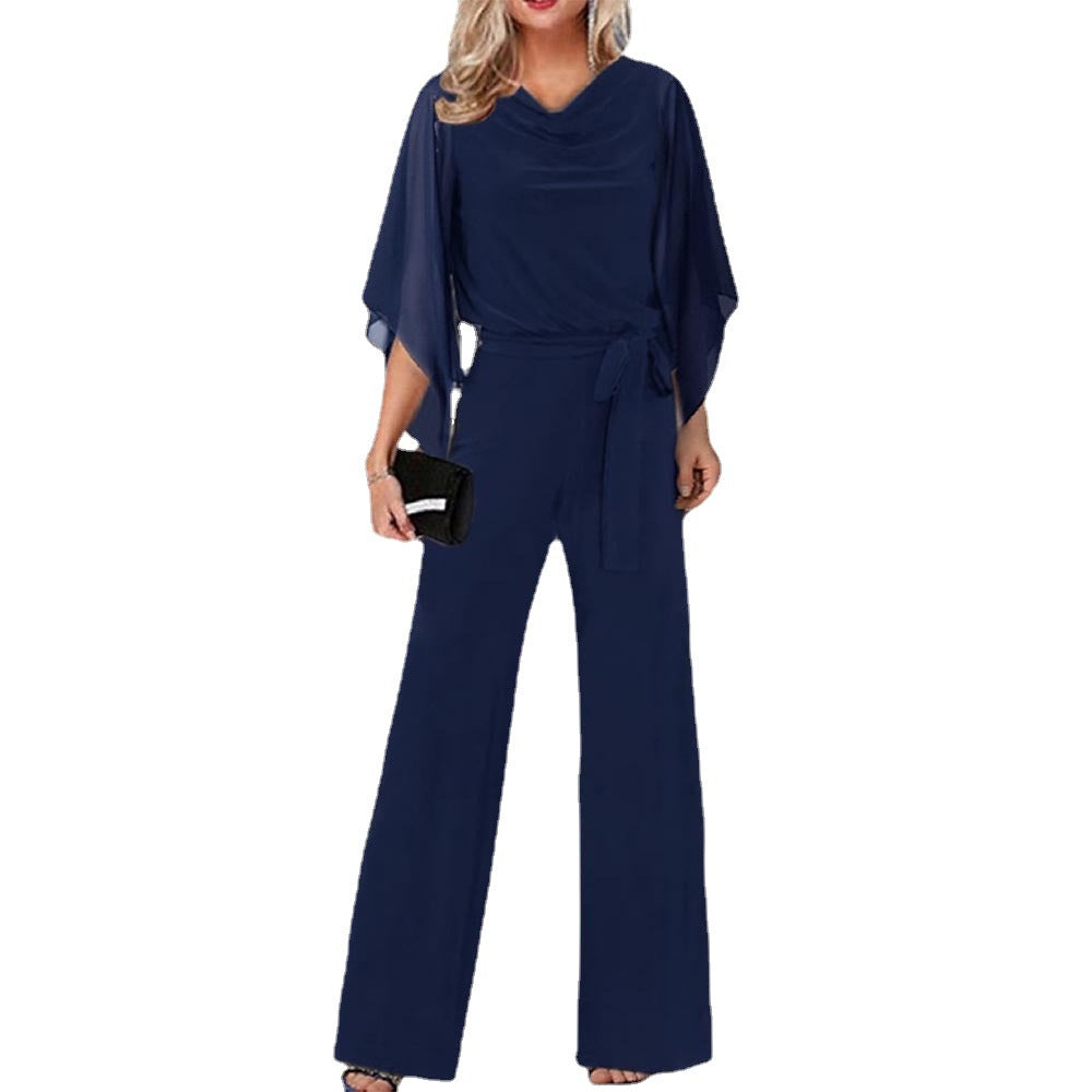 Dame Elegant Bredbenet Jumpsuit Stilla