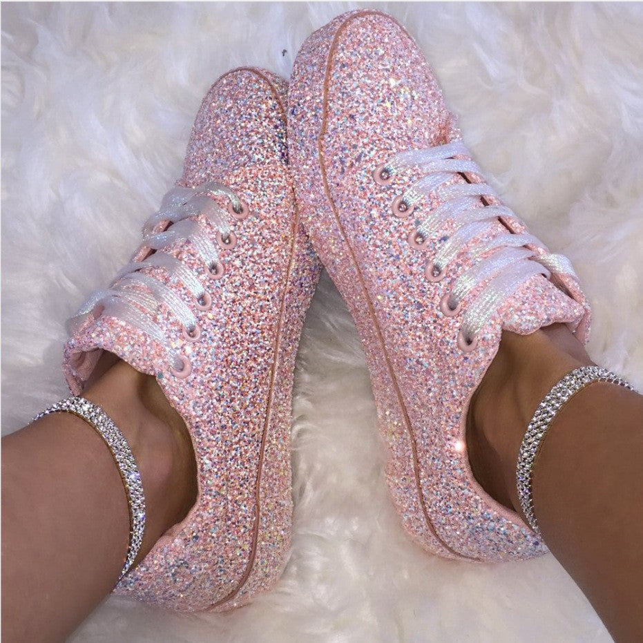 Dame Glitrende Sneakers med åndbar sål og ekstra komfort Stilla