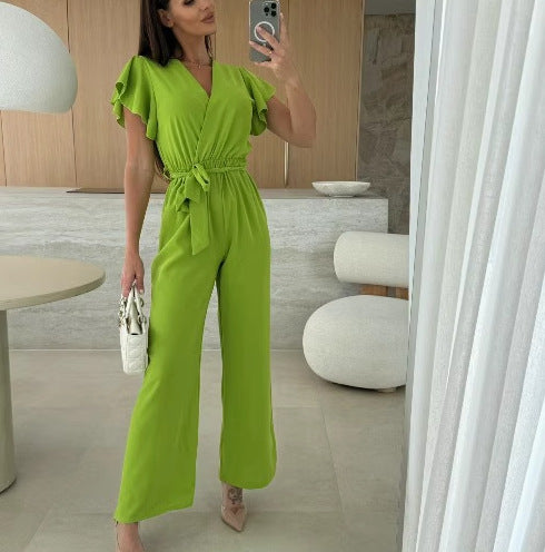 Dame Elegant Flæseudskæring Jumpsuit Stilla