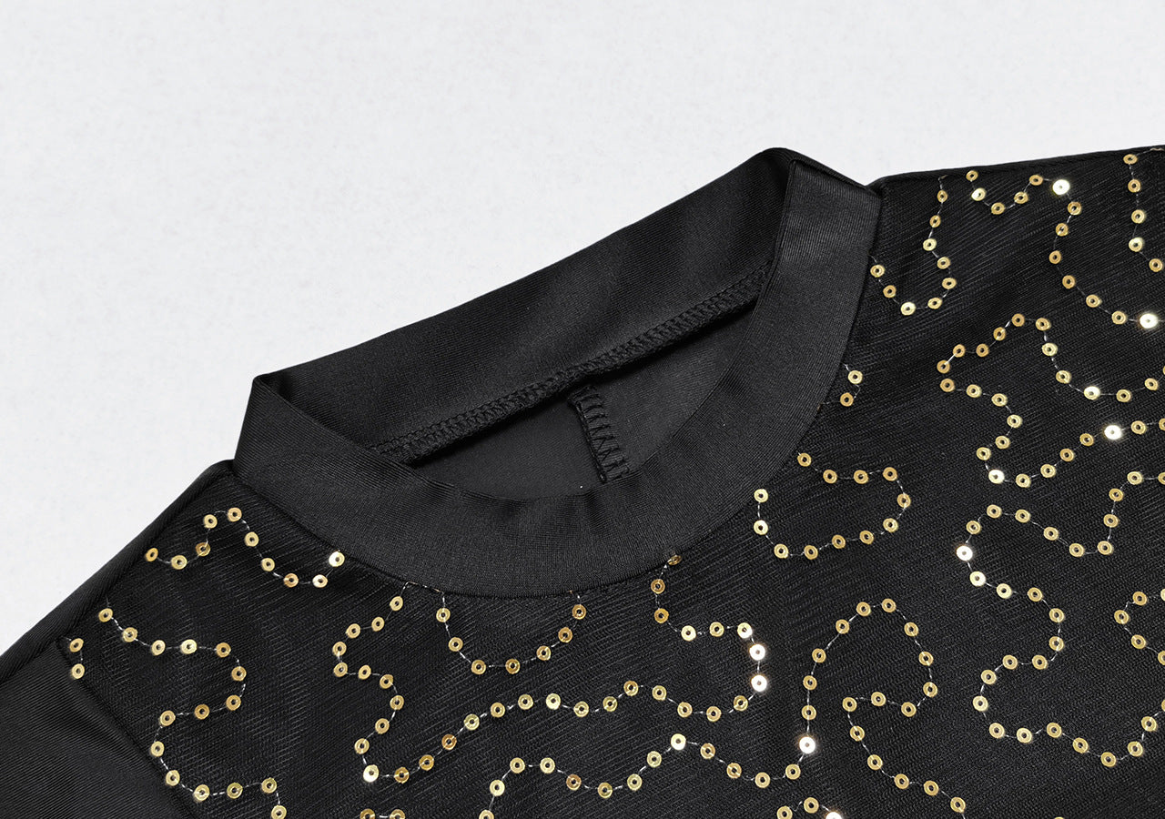Dame Modet jumpsuit med skinnende overdel Stilla