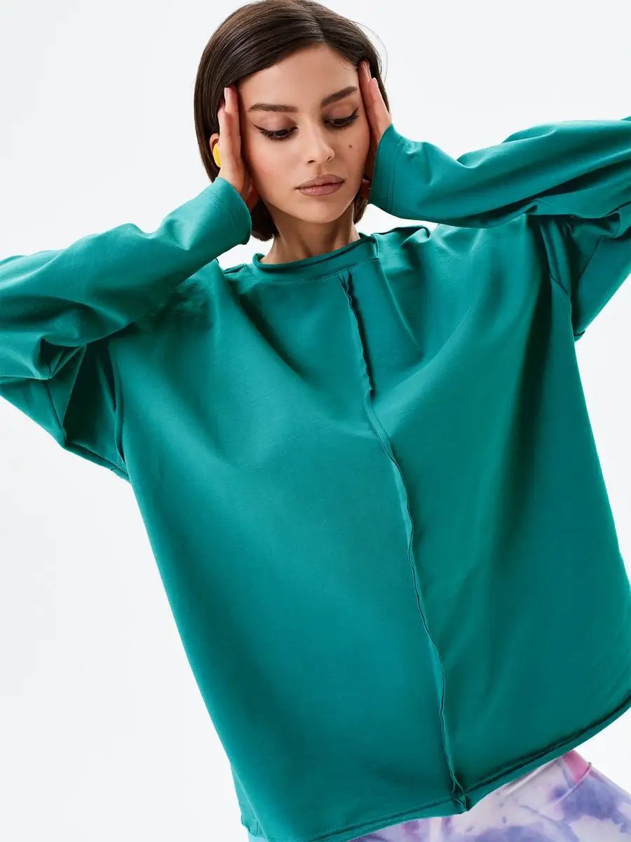 Dame afslappet oversized sweatshirt med fashionable detaljer Stilla