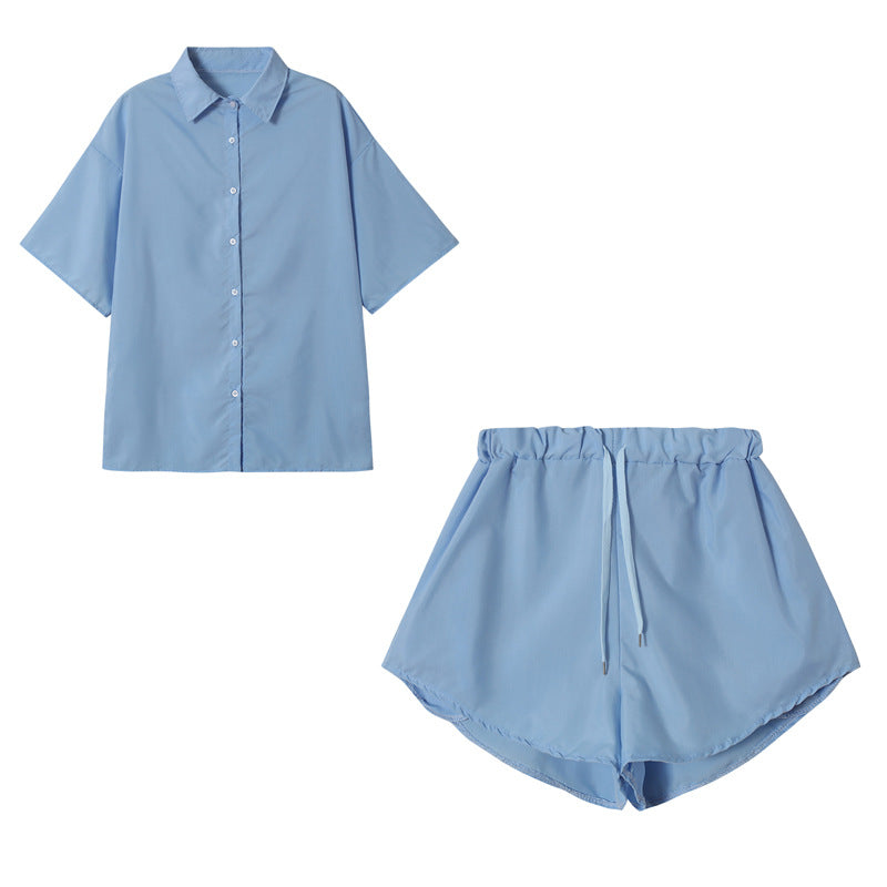 Dame Afslappet Fit Kort Sæt Stilla