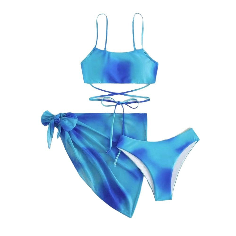 Dame Bikini-sæt med raffineret omslagsnederdel og justerbar top Stilla