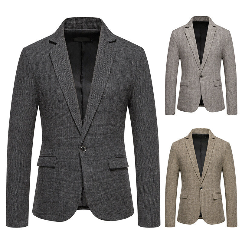 Herren skræddersyet houndstooth mønster blazer Stilla