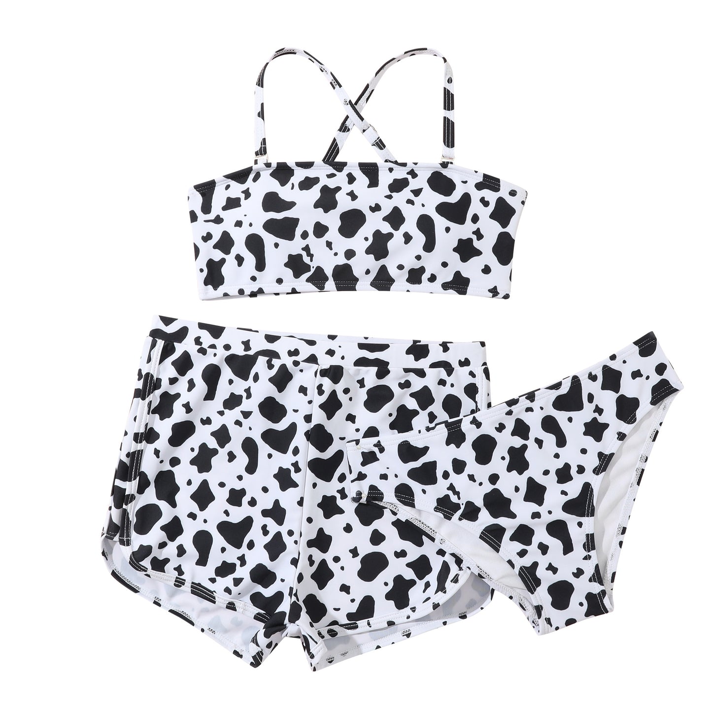 Dame bikini sæt med sporty design og trendy short-bukser størrelser Stilla