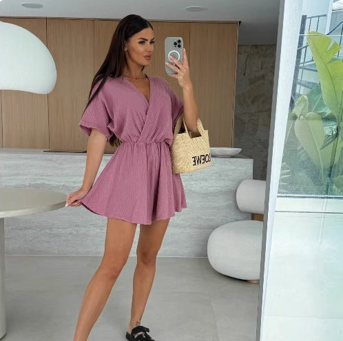 Damer Elegant V-Hals Jumpsuit Stilla