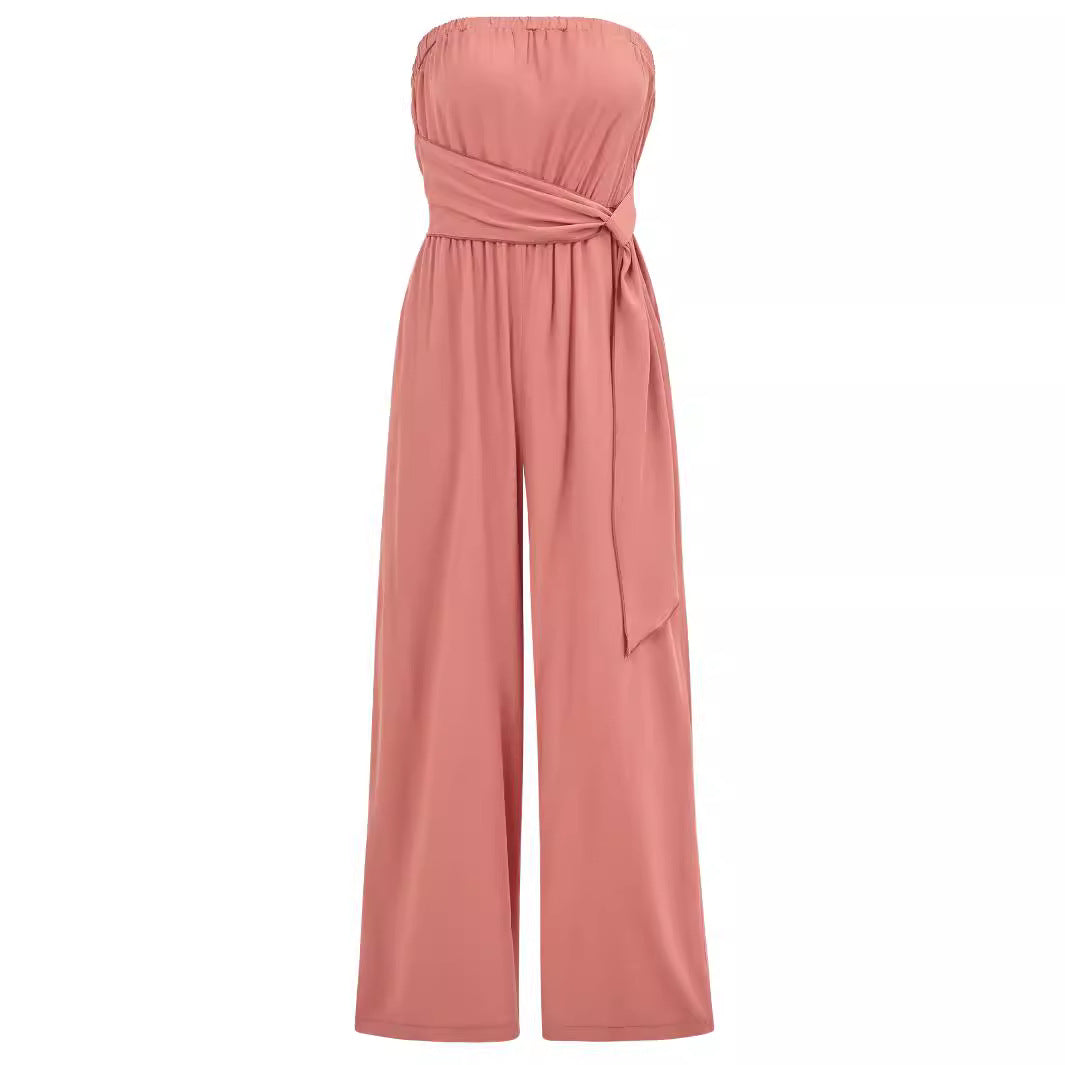 Dame Elegant Jumpsuit med off-shoulder design og bredt ben Stilla
