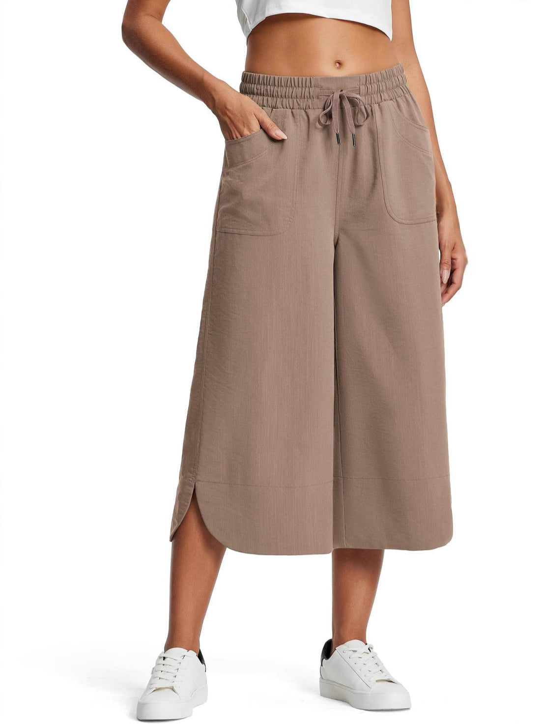Dame culotte-bukser med elastisk talje og praktiske lommer Stilla