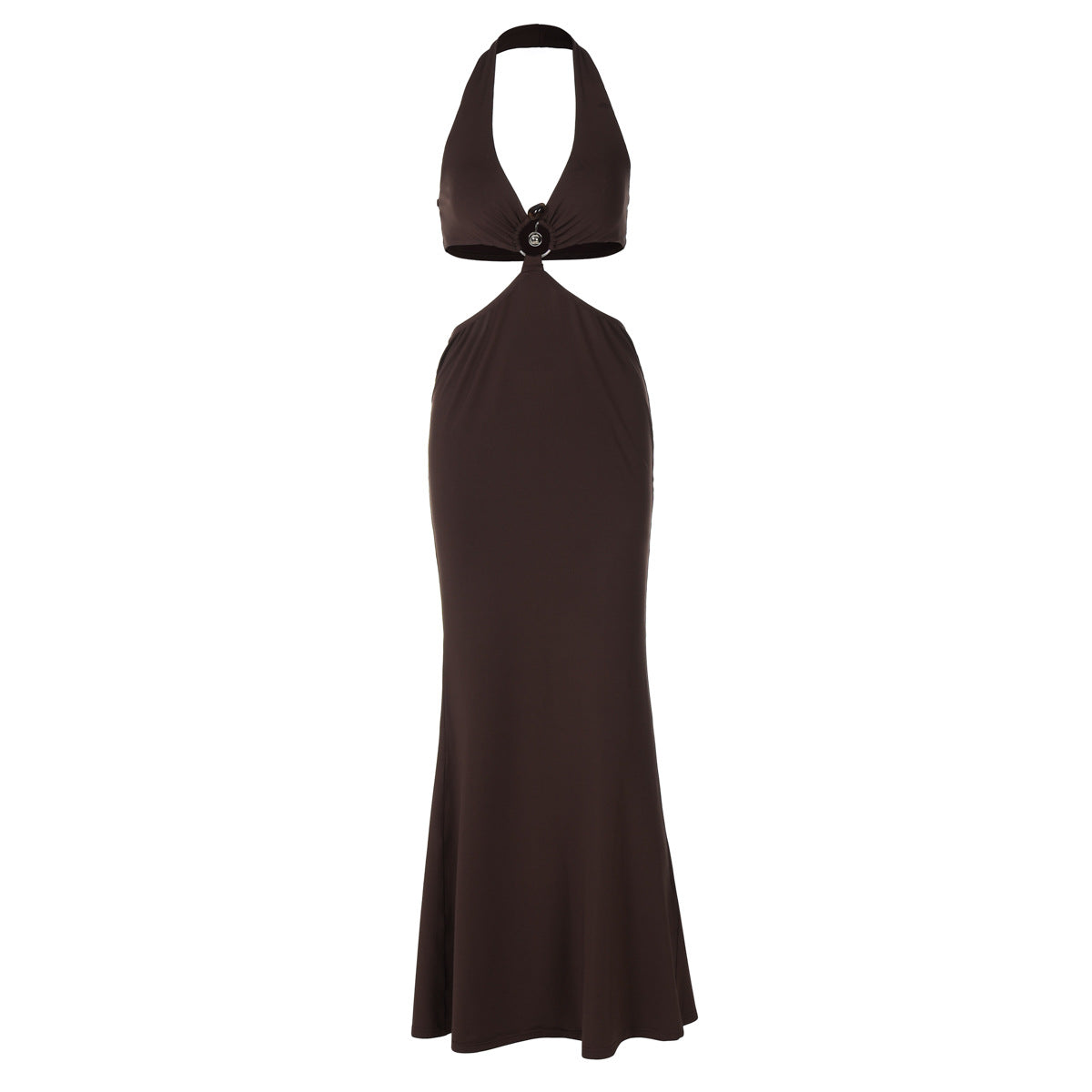 Dame Cut-Out Maxikjole med raffineret Halterneck og elegant detail Stilla