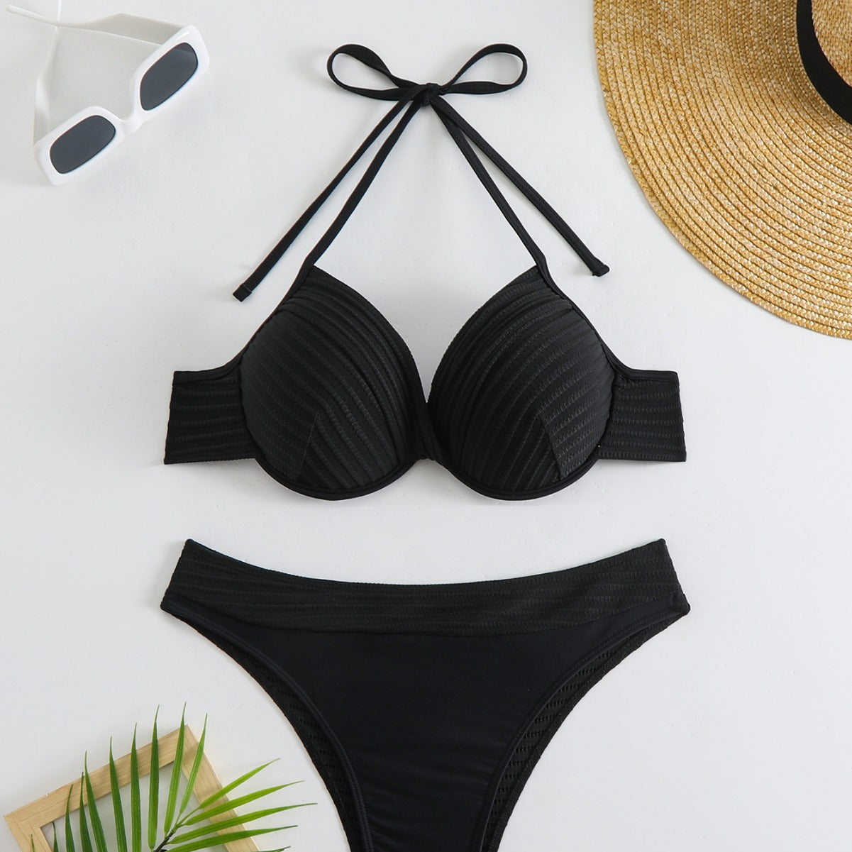 Damer Push-Up Bikini med raffineret ribdesign Stilla