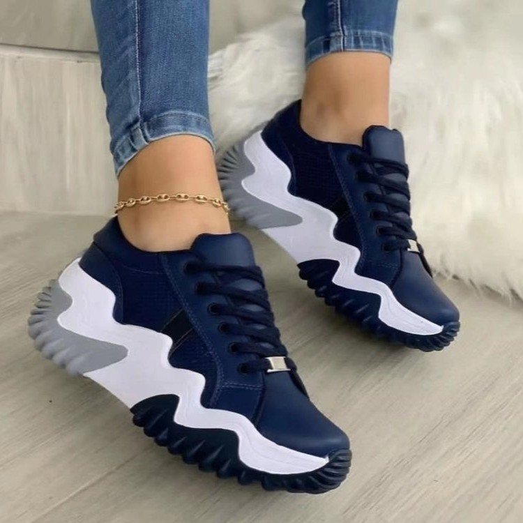 Dame sporty sneakers med åndbart mesh-overmateriale og skridsikker sål Stilla
