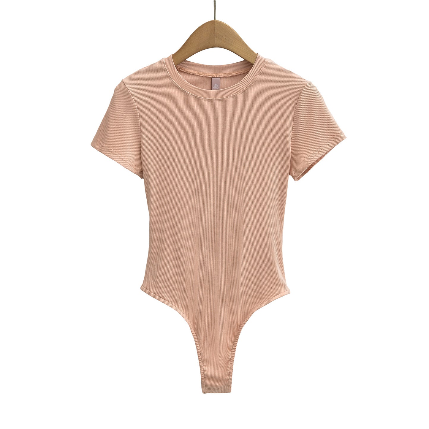 Dame figurnær Bodysuit i høj kvalitet rib-stof med kort ærme Stilla
