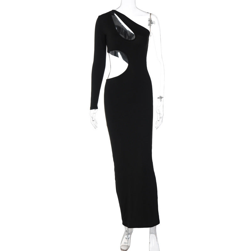 Dame Elegant kjole med asymmetrisk snit og cut-out-detaljer Stilla