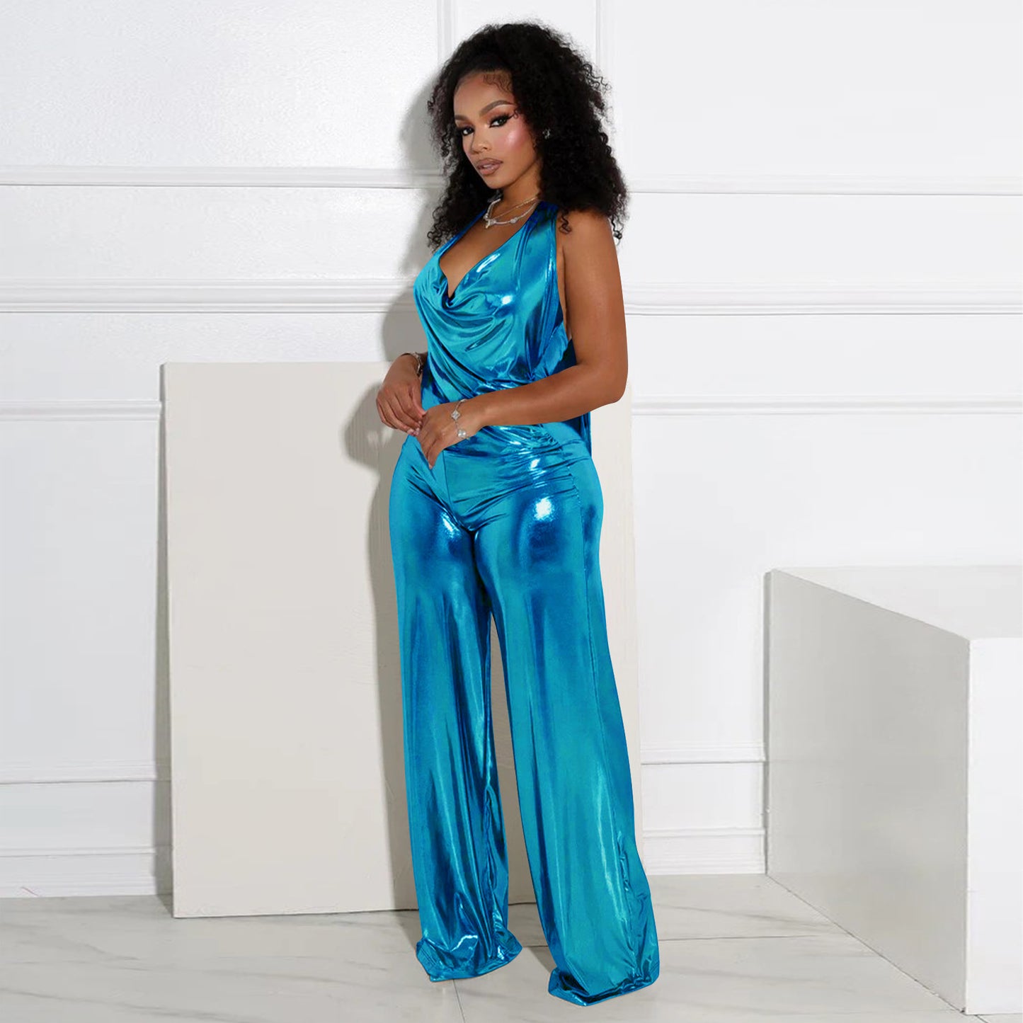 Dame skinnende jumpsuit Stilla