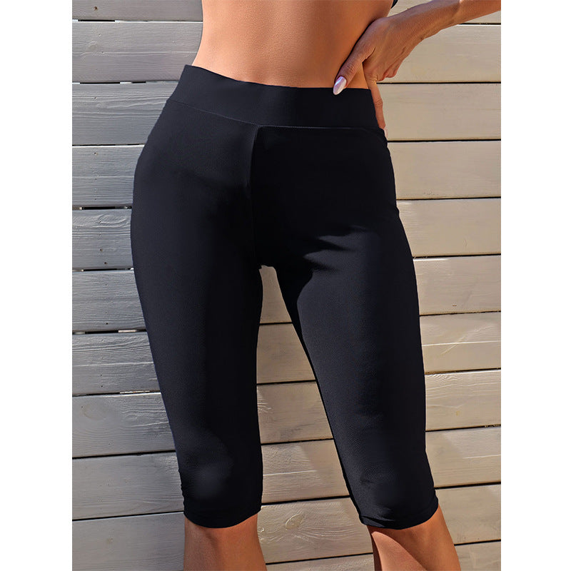 Dame Sporty 3/4-Leggings med høj talje og figurformende snit Stilla