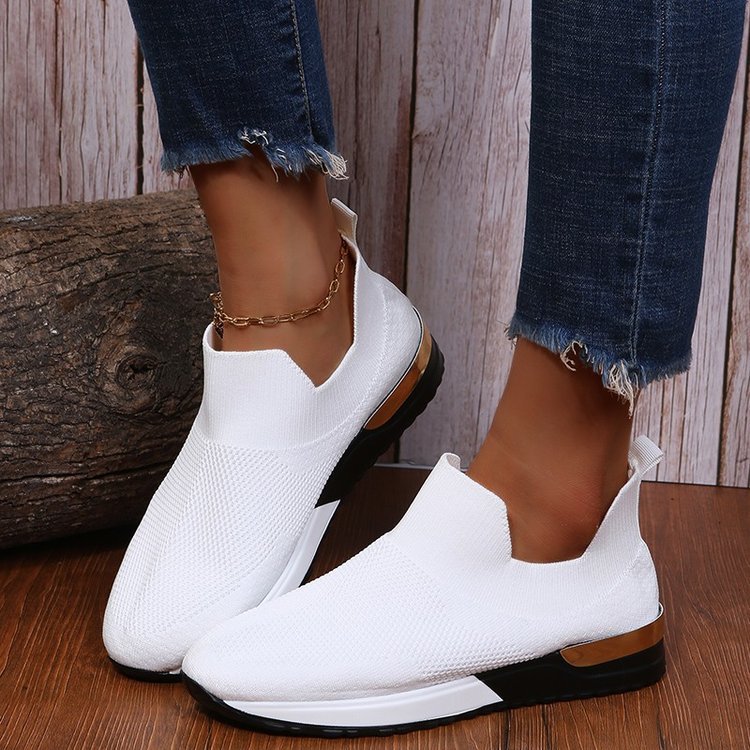 Dame Sportliche Slip-On Sneakers med åndbart netstruktur Stilla
