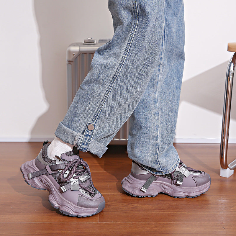 Dame Sporty Chunky Sneakers med åndbar mesh-overflade og ergonomisk dæmpning Stilla
