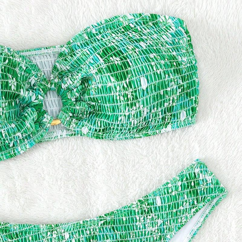 Bandeau-bikini-sæt til damer med midter-knude-detalje Stilla