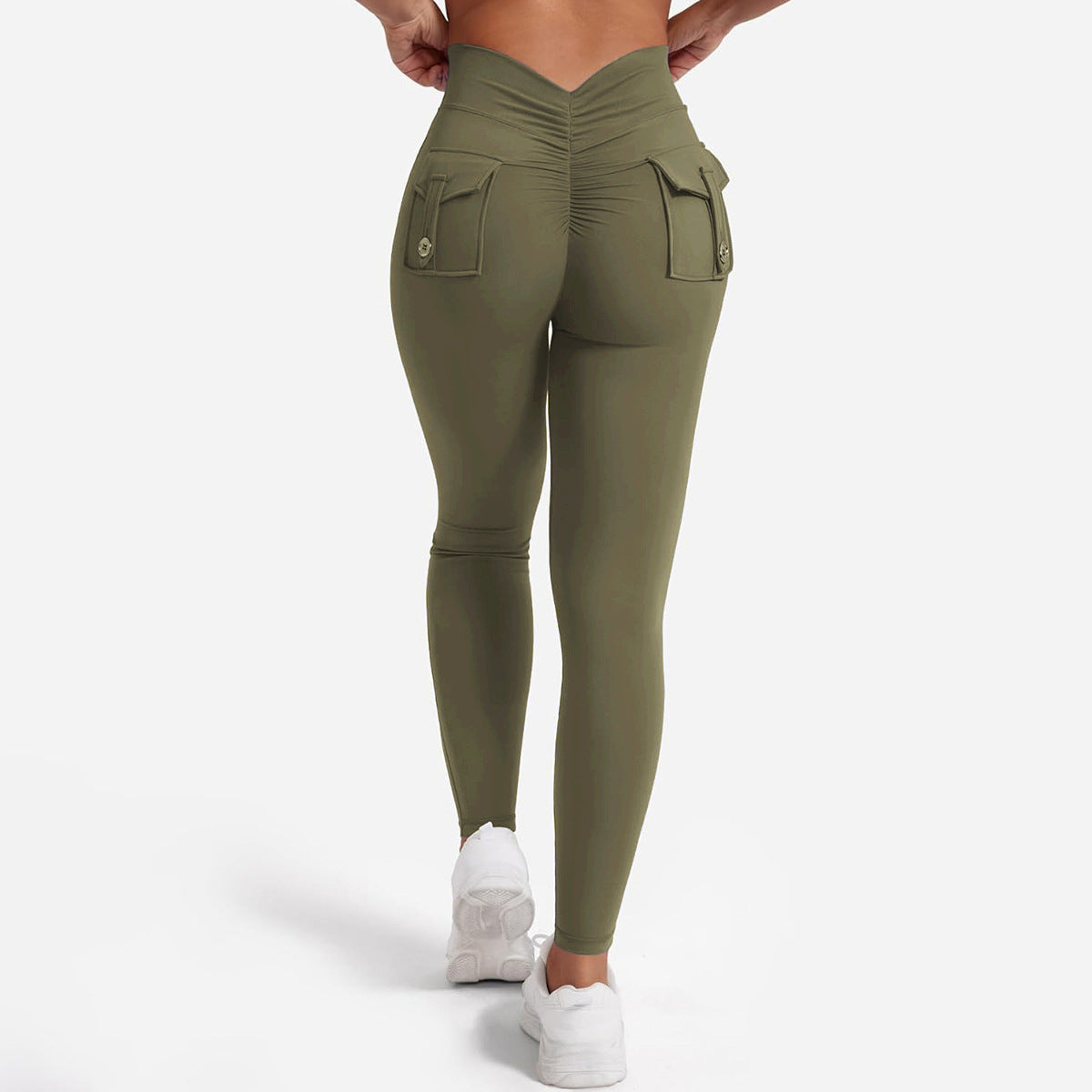 Dame Højtaljede Sportleggings med praktiske lommer Stilla