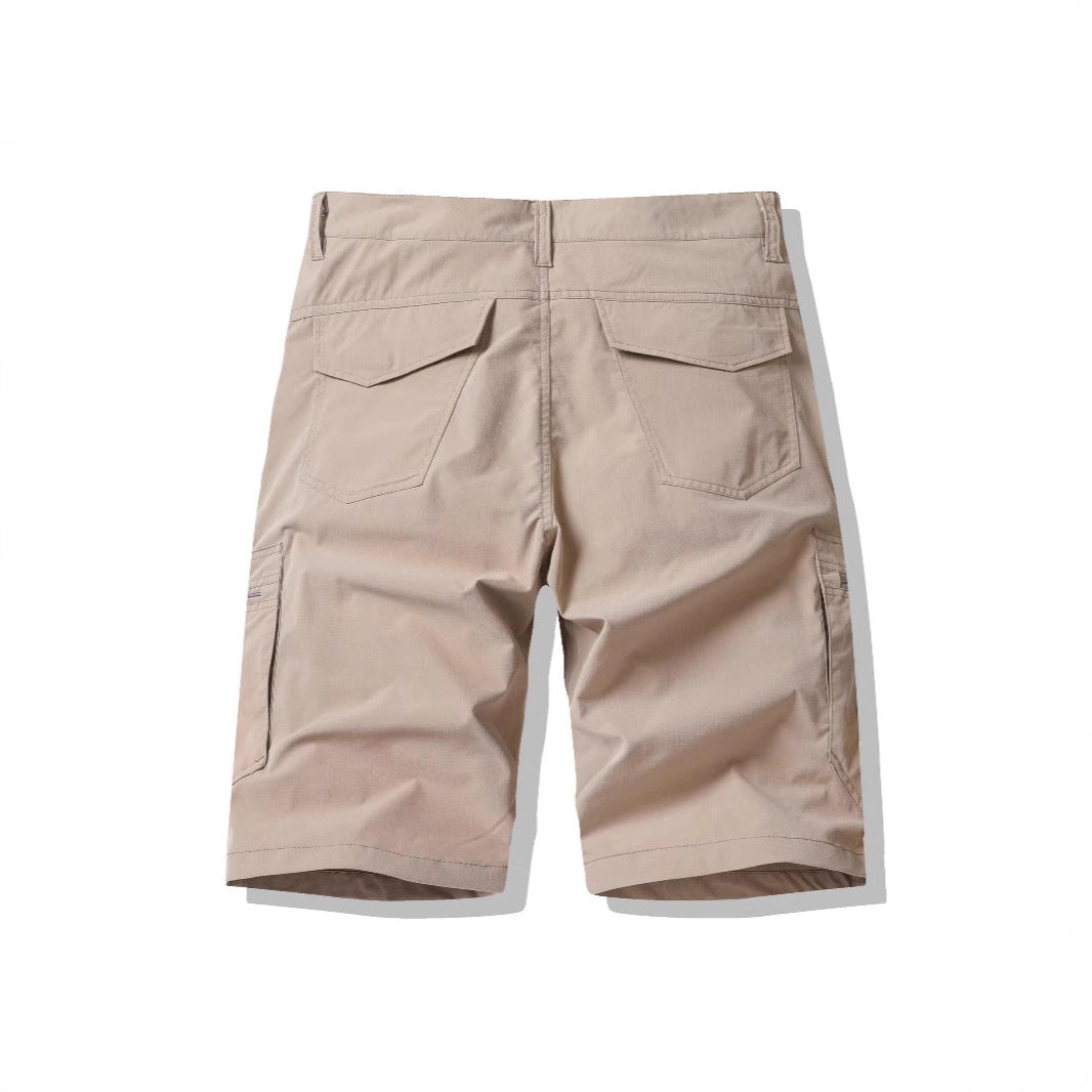 Herrer Funktions-Cargoshorts med praktiske lynlåslommer Stilla