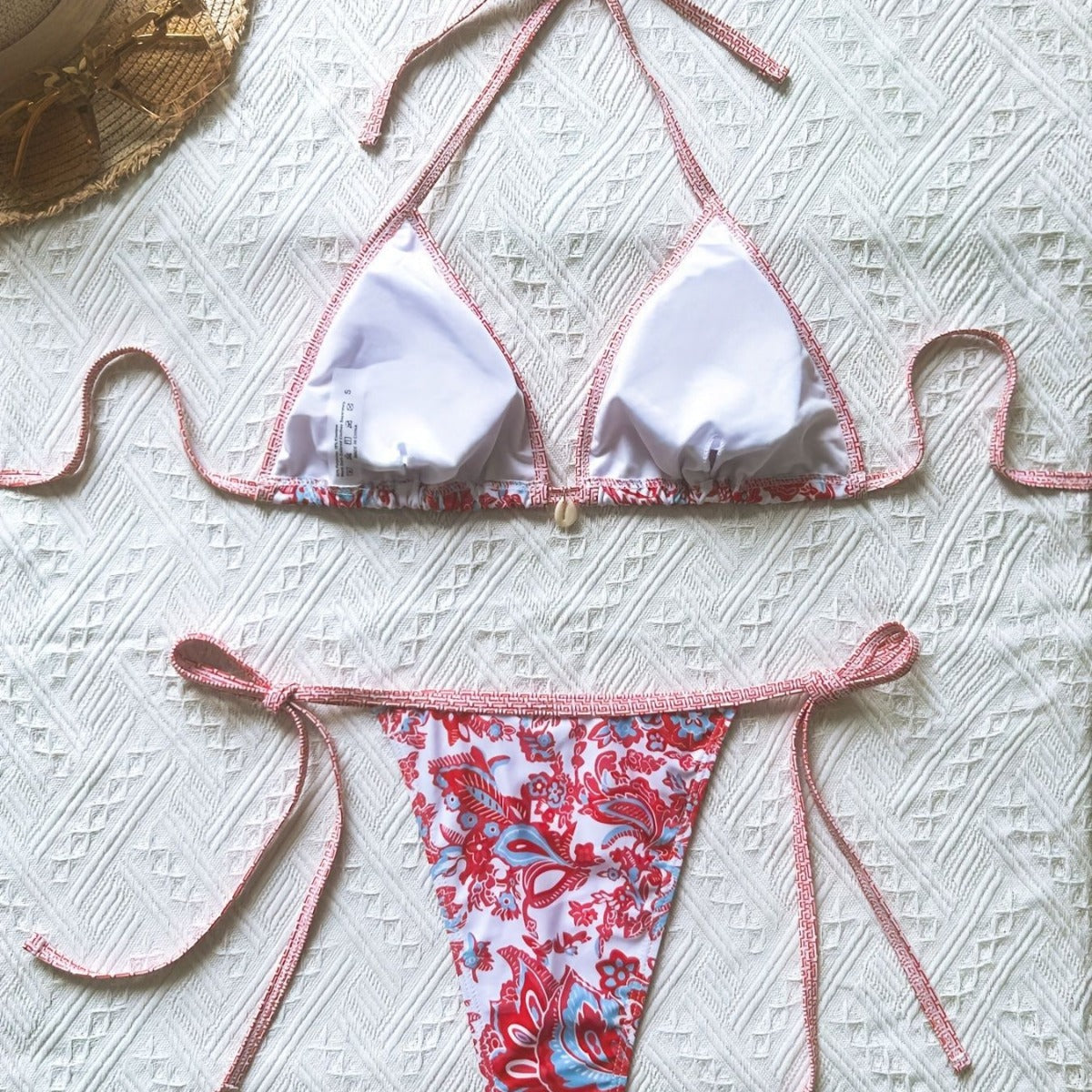 Dame Blomsterprint Trekant-Bikini-Sæt Stilla