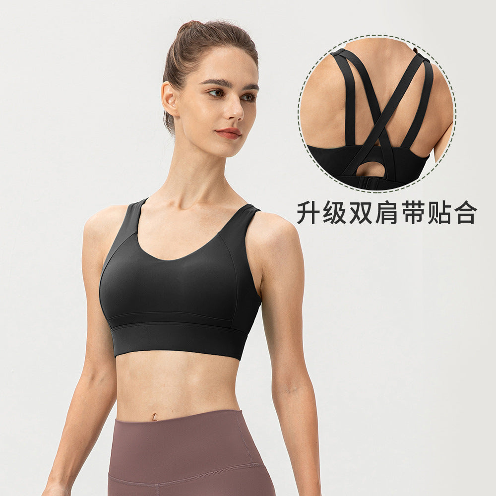 Stilla | Strength Integreret Kop Yoga Bh Fast Sportsvest Med Spænde Til Løb Og Fitness