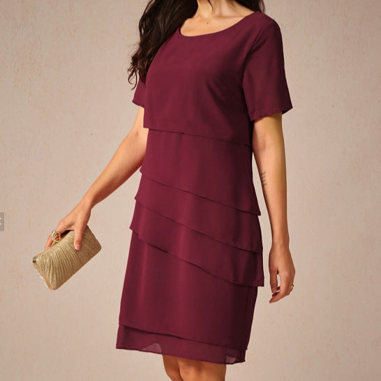 Dame elegant kjole med lagdelt design Stilla