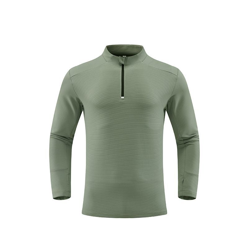 Herrer Funktionsshirt med bred lynlås og innovativt materialeblanding Stilla