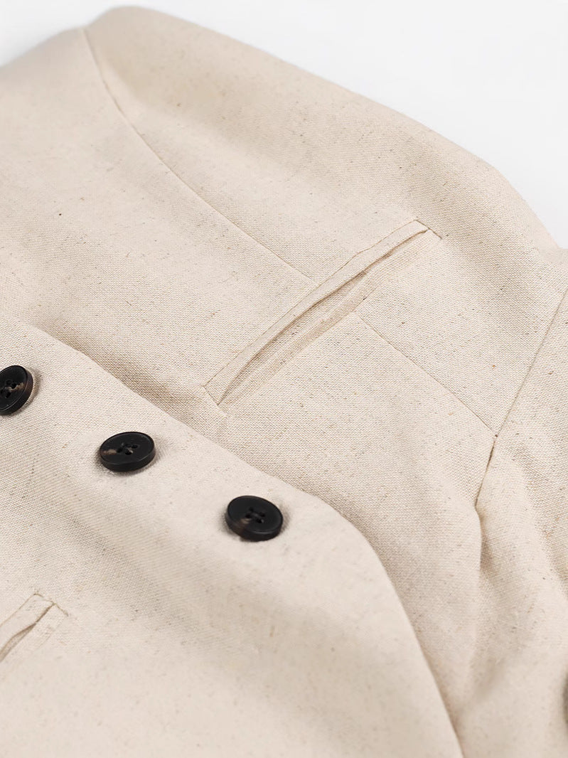 Dame jumpsuit med elegant V-udskæring og raffinerede knapdetaljer Stilla