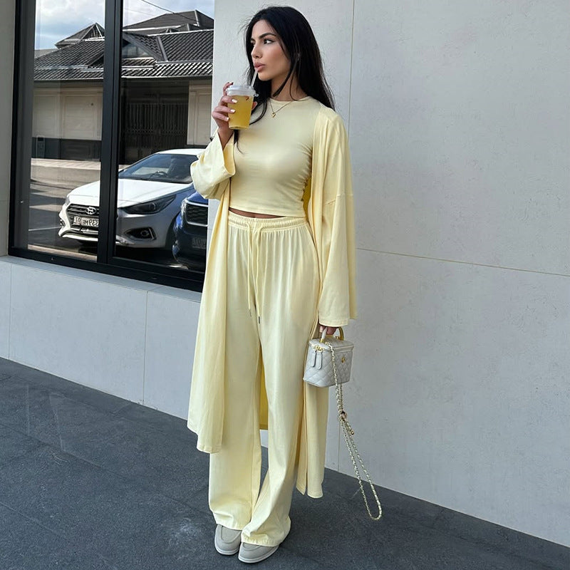 Dame Lounge-Sæt med moderne Oversized Cardigan og komfortable Sweatpants Stilla