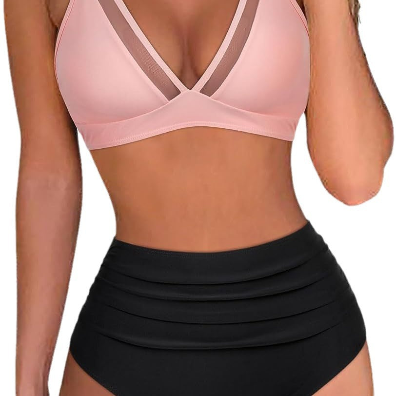 Dame Sporty Bikini-Sæt med raffinerede Mesh-detaljer Stilla