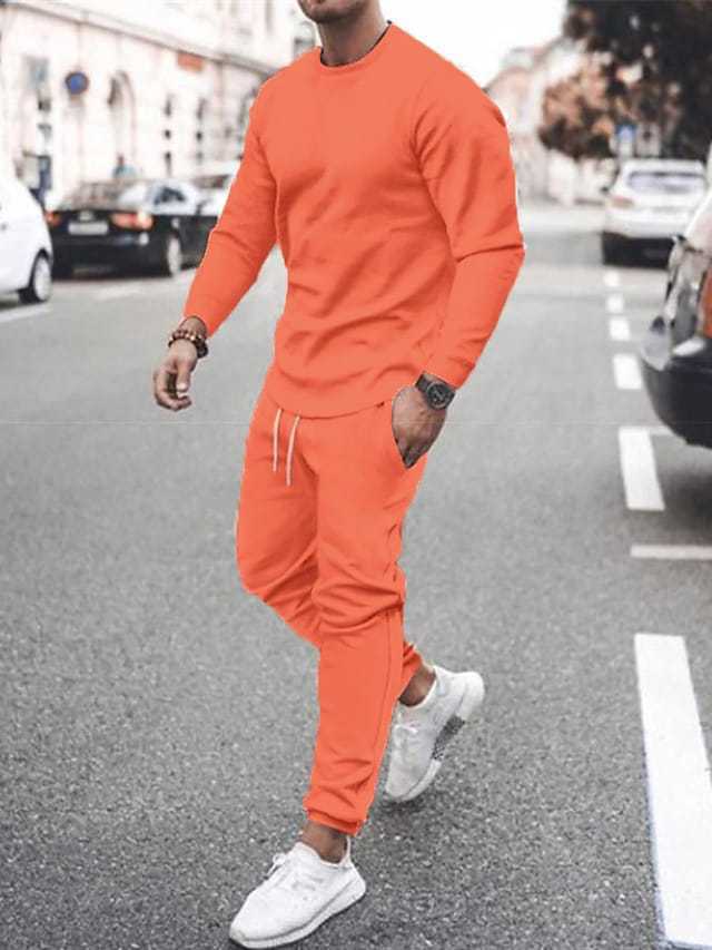 Herrer Sporty Lounge-joggingdragt med afslappet snit og fleksibel bund Stilla