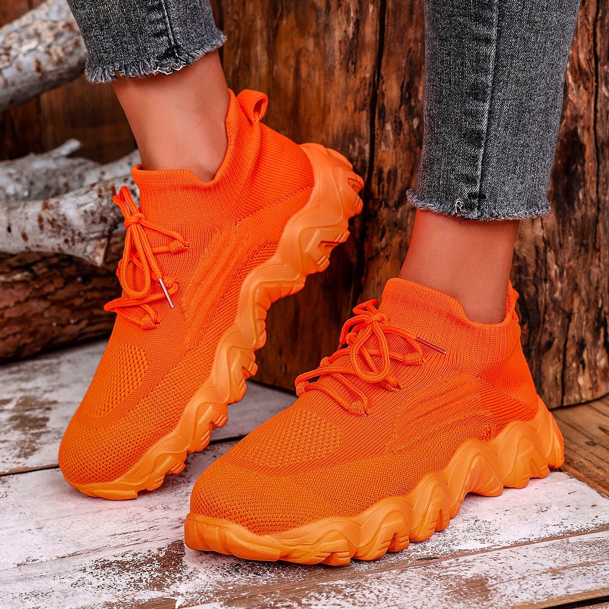 Dame Sporty Sneakers med åndbart overdel og skridsikker sål Stilla
