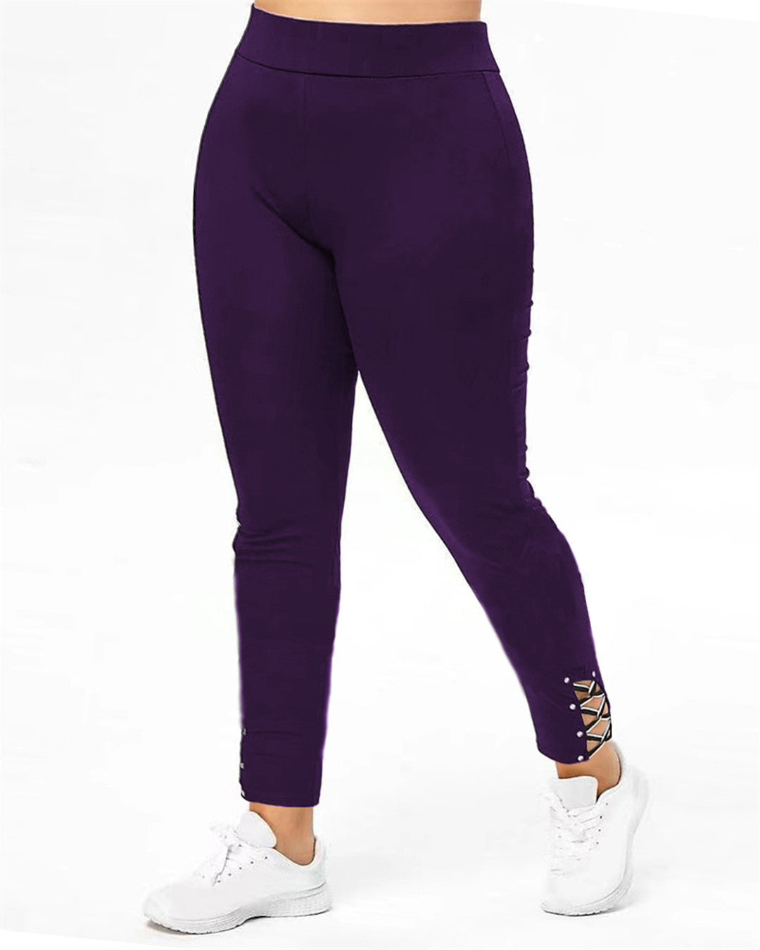 Dame leggings med dekorativt snit og høj talje Stilla