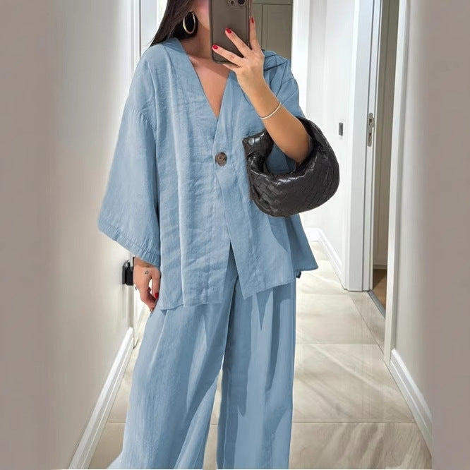 Dame afslappet jumpsuit med bredt ben og elegant snit Stilla