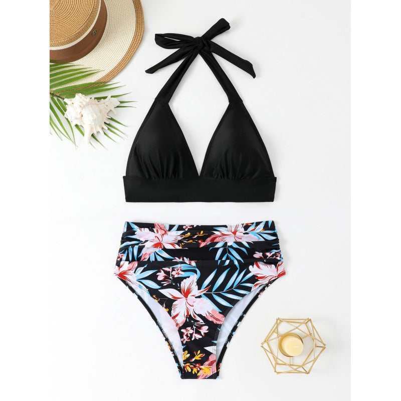 Dame bikini sæt med justerbar triangle top og højt skåret trusser Stilla