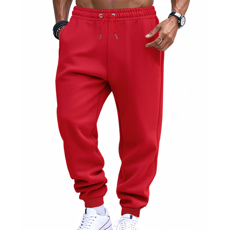 Herre sporty joggingbukser med elastisk talje og sidelommer med lynlås Stilla