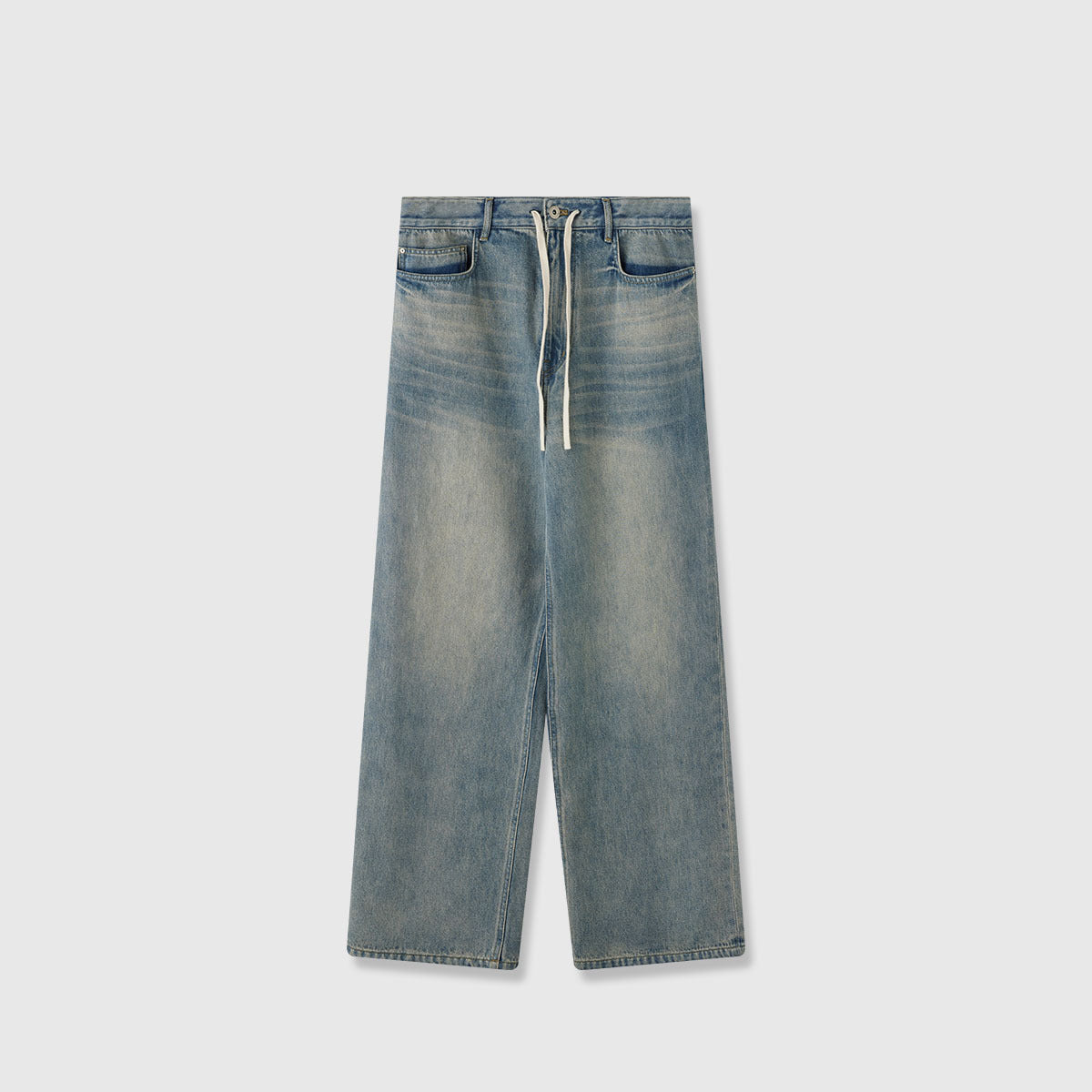 Dame vidde Bootcut-jeans med elastisk bånd og fine detaljer Stilla