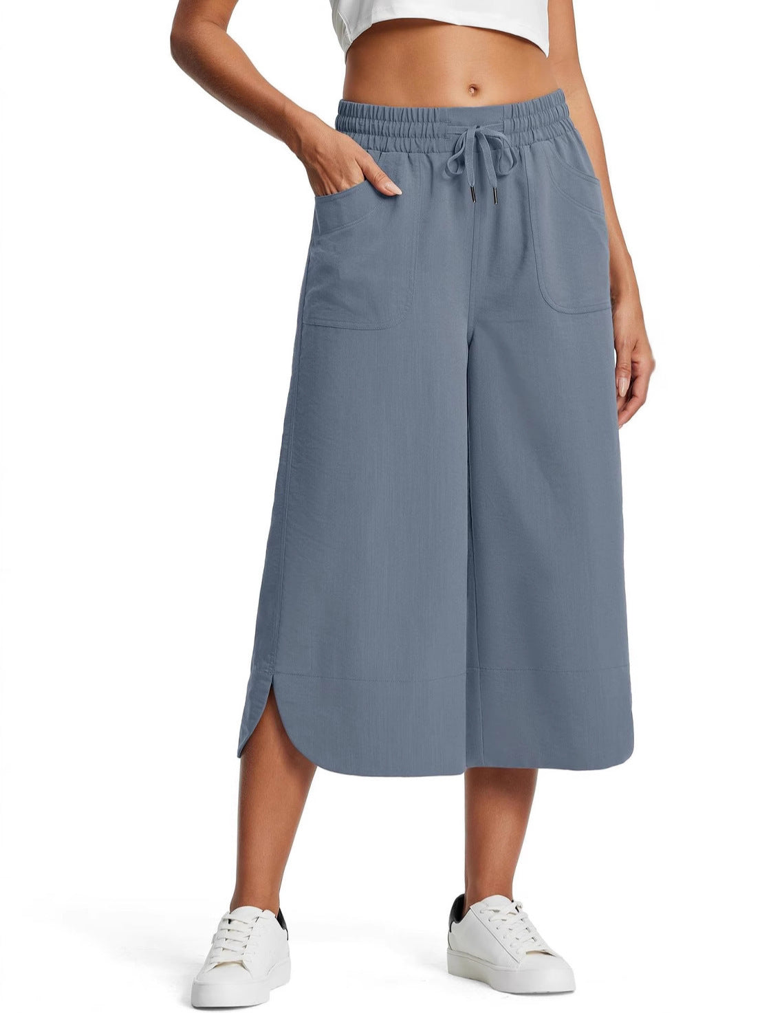 Dame culotte-bukser med elastisk talje og praktiske lommer Stilla