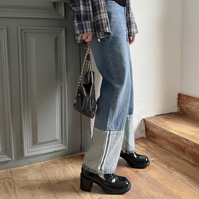 Dame elegante Loafers med højglansoverflade og komfortabel blokhæl Stilla