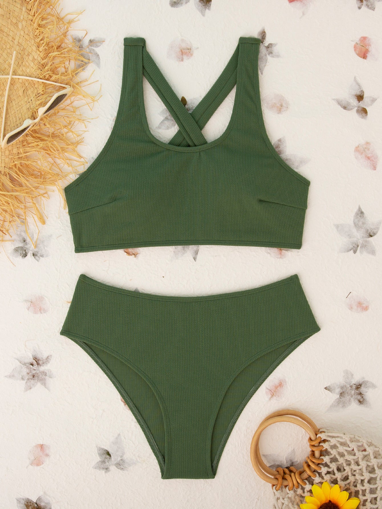 Dame Sport-Bikini med cross-design og behagelig pasform Stilla