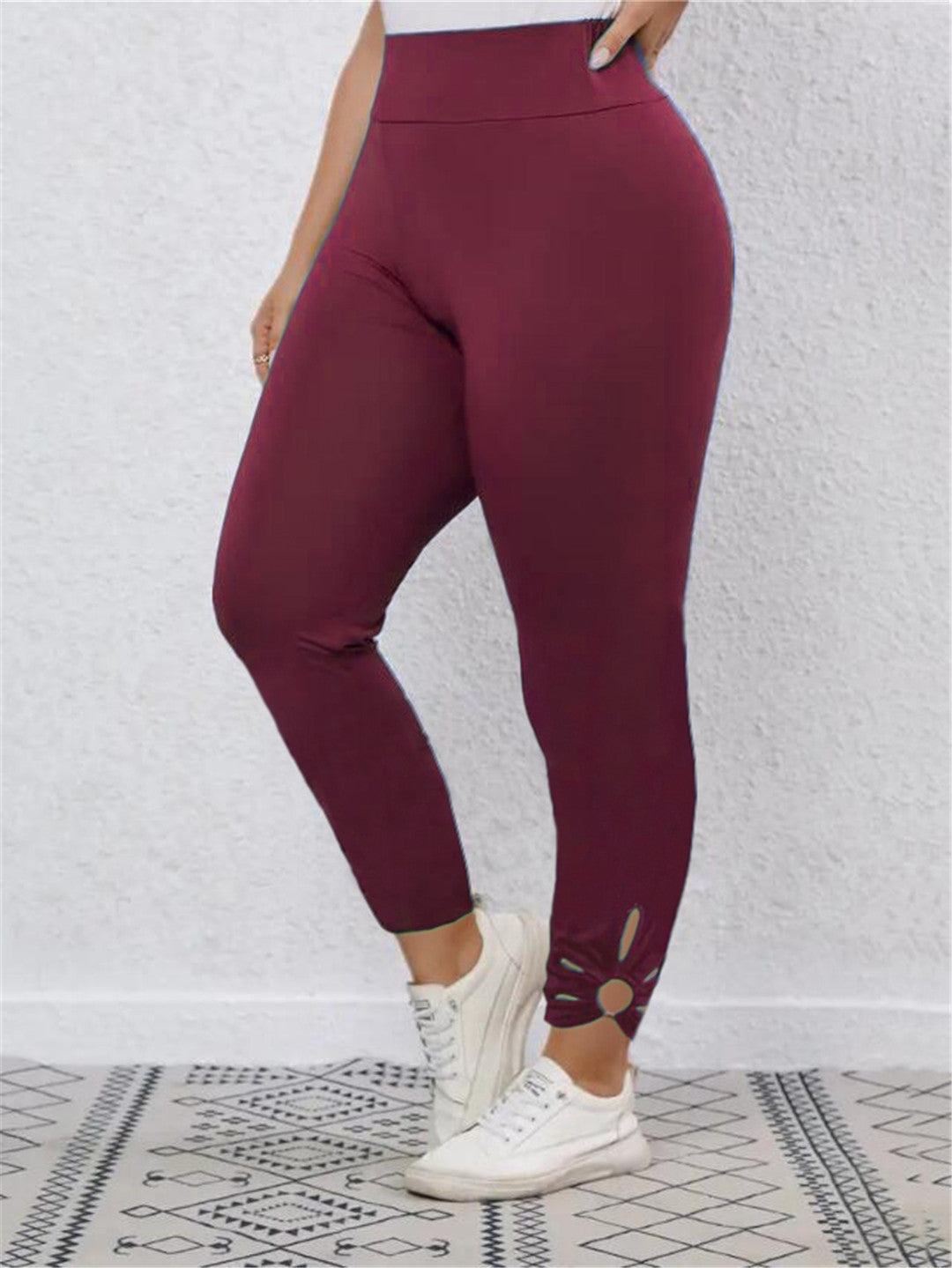Dame Sporty Leggings med fashionable Cut-Outs Stilla