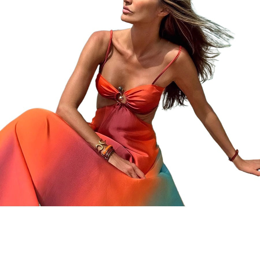 Dame Cut-Out Maxikjole Stilla