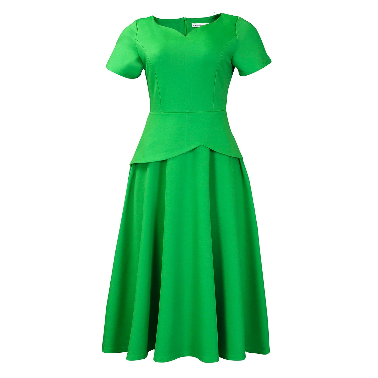 Dame elegant kjole med asymmetrisk snit og moderigtig drapering Stilla
